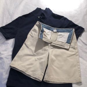 Boys Vineyard Vines shorts cream khaki